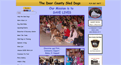 Desktop Screenshot of doorcountysleddogs.com